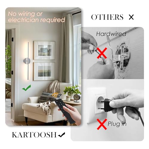 Removable Battery Operated Wall Sconces Set of Two (2 Count)