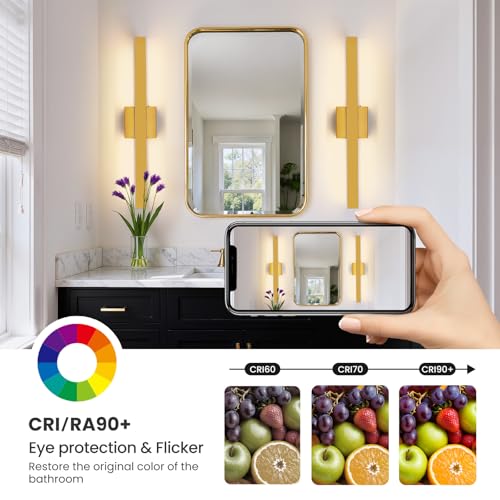 Gold Bathroom Vanity Light