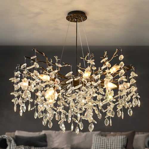 32 Inch Black Crystal Chandelier 10