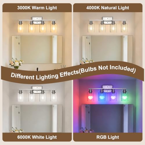Modern Bathroom Light Fixtures Over Mirror
