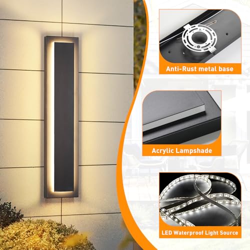 23.6 in Porch Lights Outdoor Sconce Light Exterior Lighting Fixture