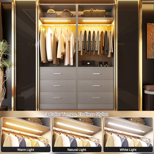 Freestanding Closet Systems with 2 Motion Sensor LED Lights