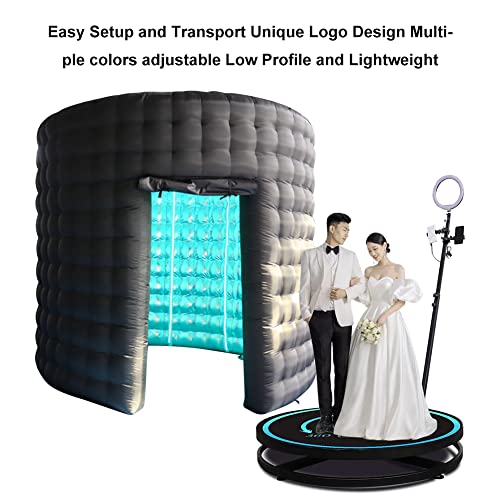 Inflatable Background Wall Suitable for 360 Photo Booth Machine with Silver Reflective Background 158inch Customize Logo Suitable for 360 Photo Booth Machines