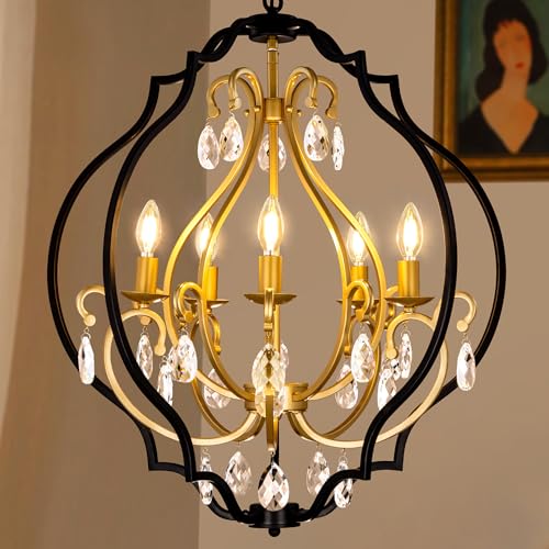 Black and Gold Chandeliers Vintage Orb Chandeliers for Dining Room