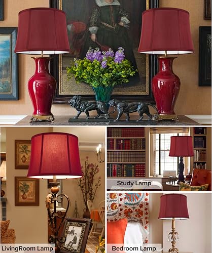 Burgundy Lamp Shades Set of 2 (2 Count)