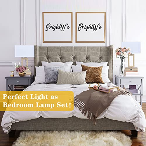 Set of 2 Table Lamps with Dual USB Ports (2 Count)