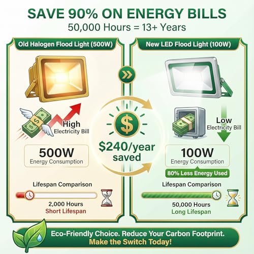 100W LED Flood Lights Outdoor (2 Count)