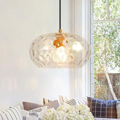 Glass Pendant Lights Kitchen Island 8 Inch Adjustable Pendant Light Fixtures with Hand