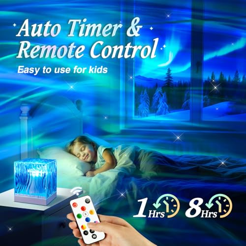 Northern Lights Projector White Noise Sound Machine for Sleep