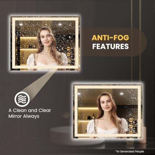 50"X40" LED Bathroom Mirror with Lights
