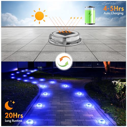 Solar Deck Lights Outdoor 12 Pack (12 Count)