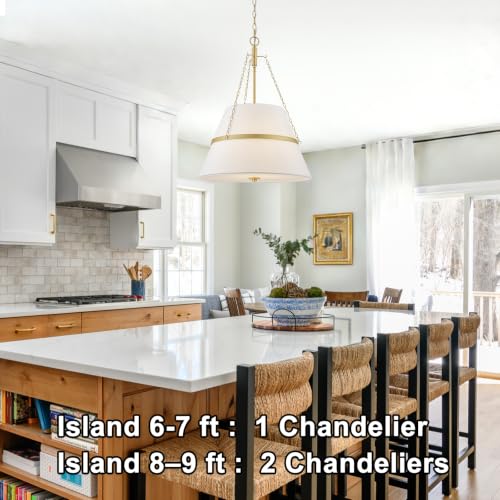 20" Gold Drum Chandelier for Dining Room