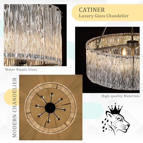 Modern 24.4" Crystal Glass Chandelier 8