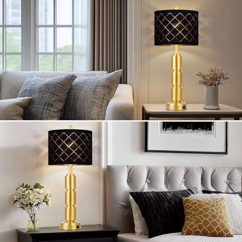 Set of 2 Modern Table Lamps for Living Room Bedroom (2 Count)