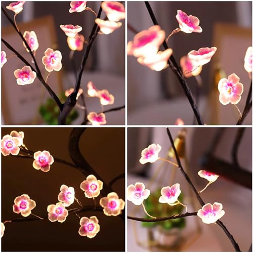 36 LED Cherry Blossom Sparkly Fairy Spirit Tree Lights Warm White