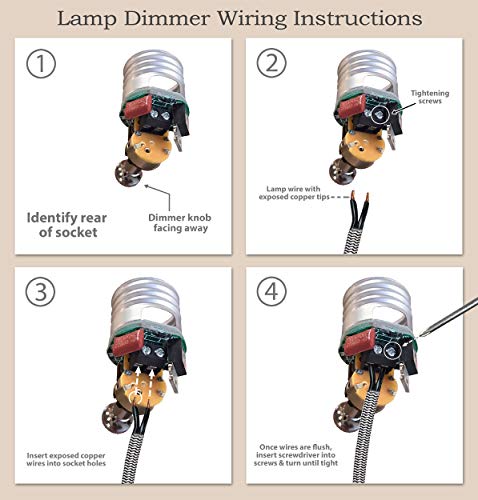 Vintage Turn Knob Dimmer Lamp Socket for Incandescent LED Bulbs (10 Count)