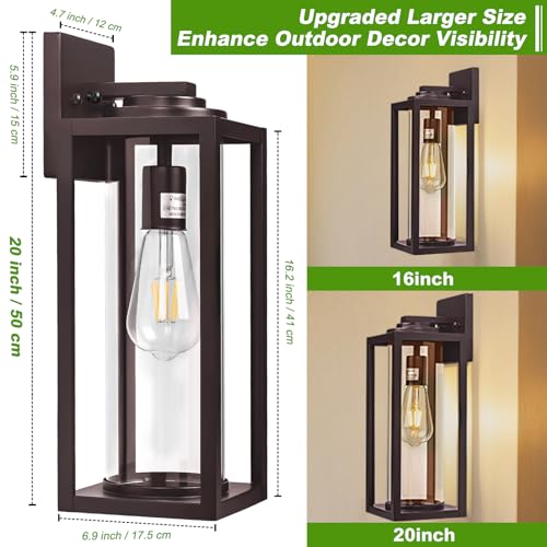 Large Outdoor Wall Lights (2 Count)