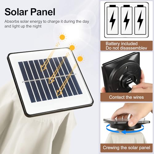 Solar Patio Umbrella with Centre Light