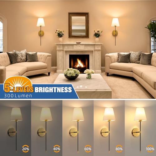Battery Operated Wall Sconce Set of 2 (2 Count)