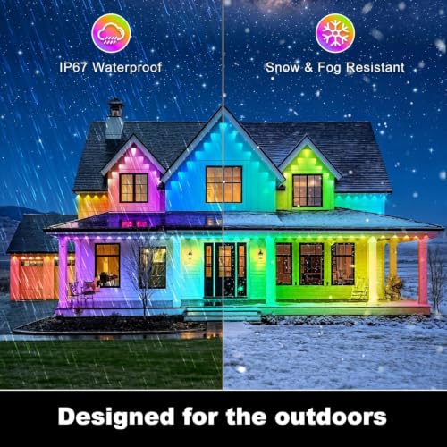 500FT Permanent Outdoor Lights Waterproof with Smart App Control Remote