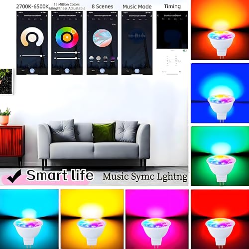 Smart MR16 LED Bulb Dimmable Color Changing