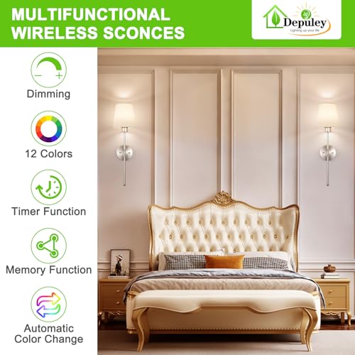 Battery Operated Wall Sconce (2 Count)