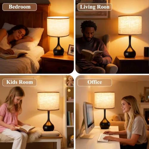 Touch Bedside Lamp for Bedroom