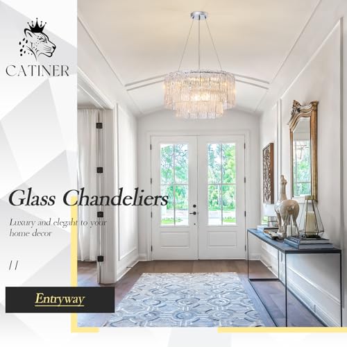 Modern 20" Crystal Glass Chandelier 7