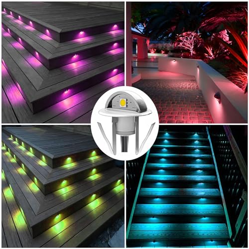 6 Pack LED Stair Lights Kit Low Voltage Waterproof IP65 Outdoor 1 (6 Count)