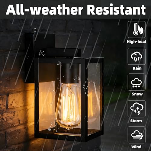 9 Inch Outdoor Wall Light Dusk to Dawn (2 Count)