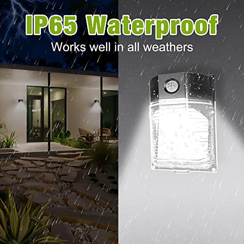 4PACK 30W 3600LM LED Wall Pack Lights with Dusk to Dawn Photocell (4 Count)
