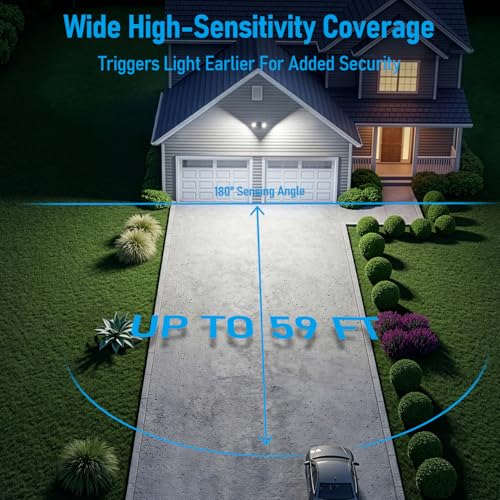 Motion Sensor Security Lights Dusk to Dawn IP65 5000K White