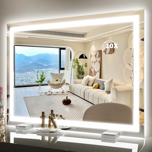 38"x28" Inch Large Lighted Vanity Mirror