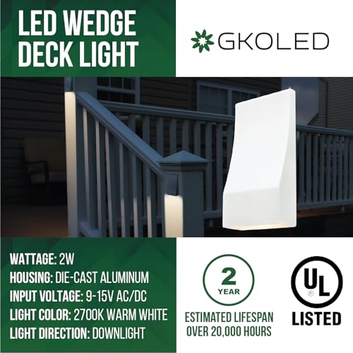 Low Voltage LED Wedge Deck Rail Light (6 Count)