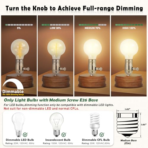Full Range Dimmer Lamp Socket (2 Count)
