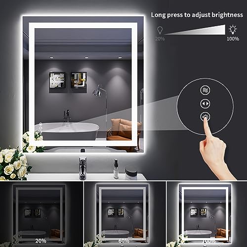 32"X36" LED Bathroom Mirror with Lights