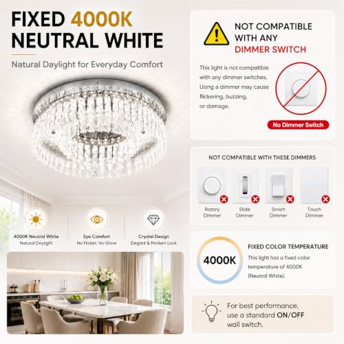 Chrome LED Ceiling Light