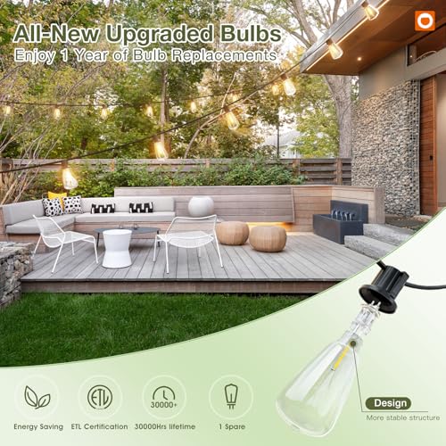 33(27+6) FT Solar String Lights Waterproof, Remote& USB Port 9+1 LED (33 Foot)