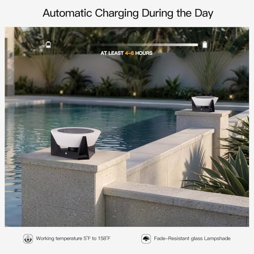 11" Solar Post Lights Outdoor