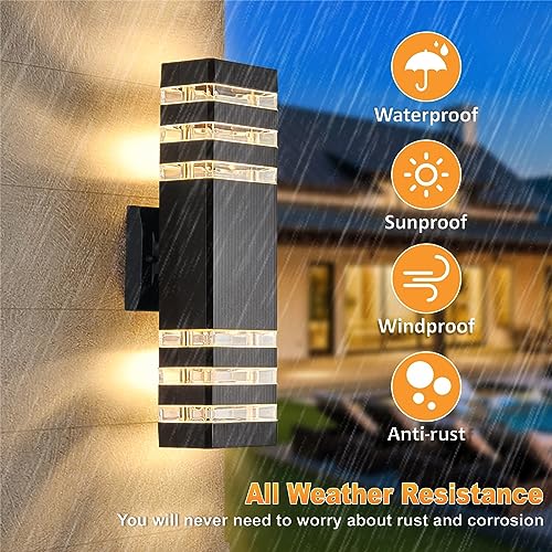 2 Pack Outdoor Wall Lights (2 Count)