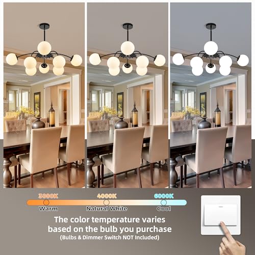 8 Light Milk Glass Pendant Light