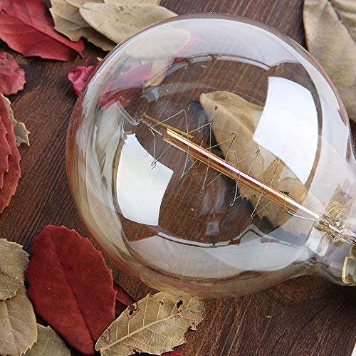 G25(G80) Globe Bulb Edison Light Bulbs, 60W Retro Incandescent Bulb, E26 Medium Base, 240 Lumens 2100K Warm White, Dimmable Home Light-4Pack (4 Count)