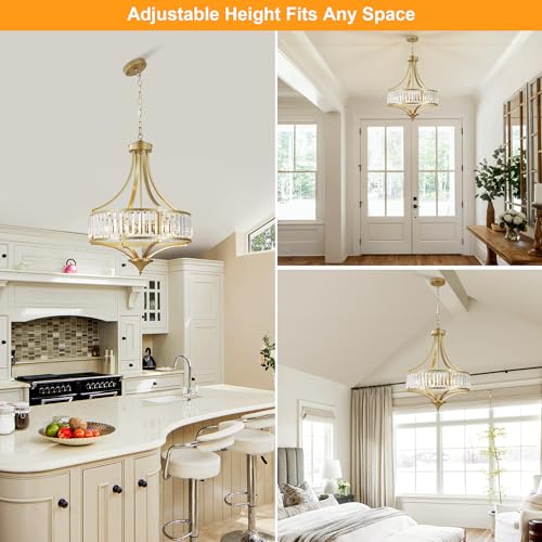 20" Modern Crystal Chandelier