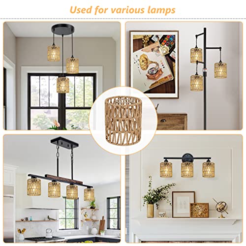 6 Pack Rattan Lamp Shade (6 Count)