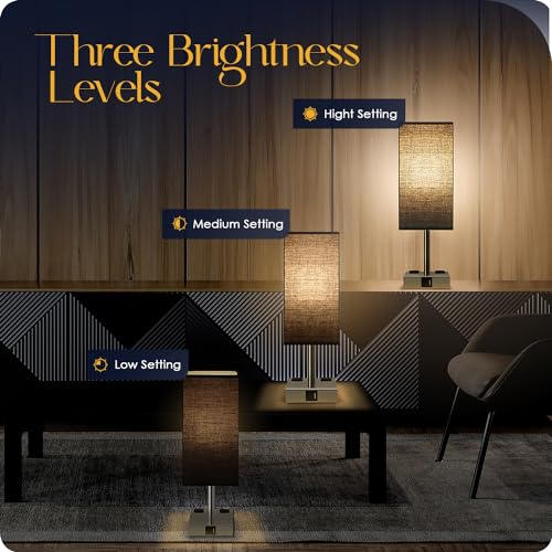 Bedside Lamp with USB Ports