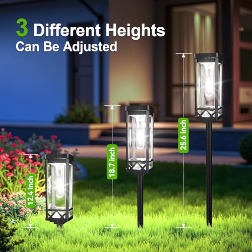 Taller Solar Pathway Lights Outdoor (4 Count)