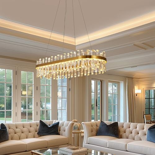 Modern Gold Crystal Chandelier
