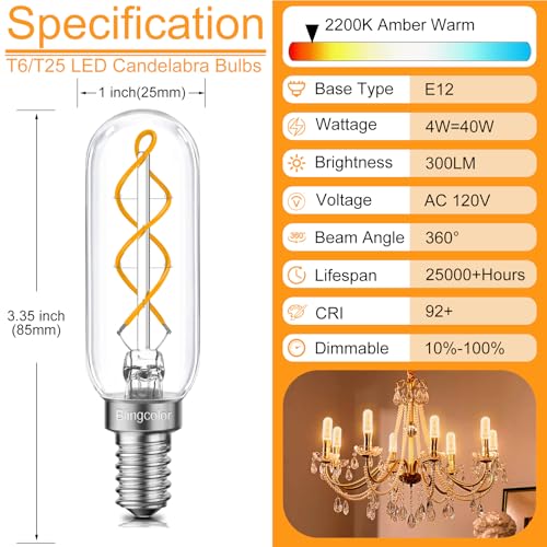 E12 LED Candelabra Bulbs 40 Watt Equivalent (12 Count)