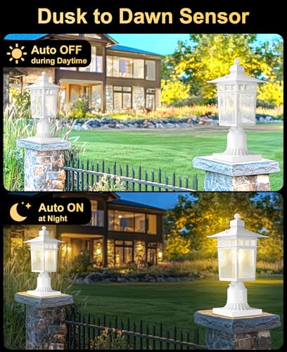 Dusk to Dawn Outdoor Post Lights 2 Pack (2 Count)