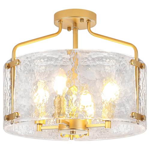 Modern Semi Flush Ceiling Light Gold Hallway Light Fixtures Entryway Lights